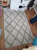 Geruit vloerkleed hoogpolig Jysk InHome 135x190cm, Ophalen, Gebruikt, 100 tot 150 cm, 150 tot 200 cm