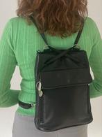 Rugzak schoudertas zwart leer, Ophalen of Verzenden, Gebruikt, Zwart, Handtas