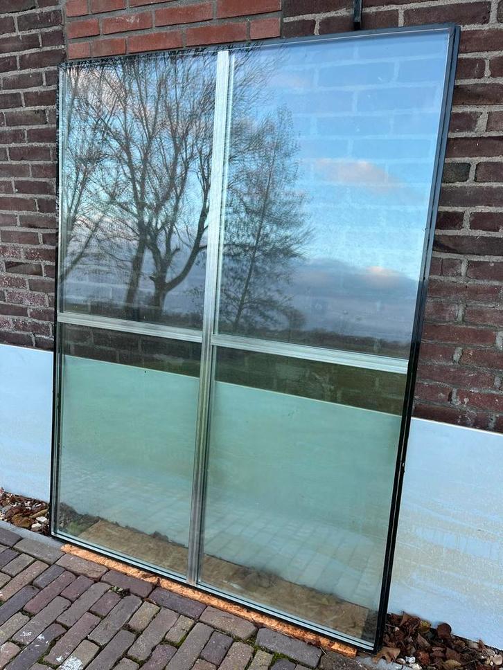 2x isolerend veiligheidsglas met roede (174x127cm), Doe-het-zelf en Verbouw, Glas en Ramen, Nieuw, Gevelraam of Ruit, 160 cm of meer