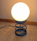 Vintage tafellamp spiraal mid century space age springveer, Ophalen of Verzenden, Gebruikt, Glas, Minder dan 50 cm