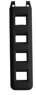 Trapfender 4 treden zwart