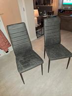 4 Antraciet Eetkamerstoelen - Stijlvol en Comfortabel, Huis en Inrichting, Stoelen, Ophalen, Gebruikt, Vier, Modern