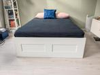 Brimnes bedframe140x200, Ophalen, Gebruikt, Wit, Tweepersoons