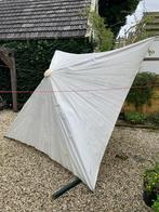 Parasol 3x3 m wit, Ophalen, 2 tot 3 meter, Stokparasol, Verstelbaar