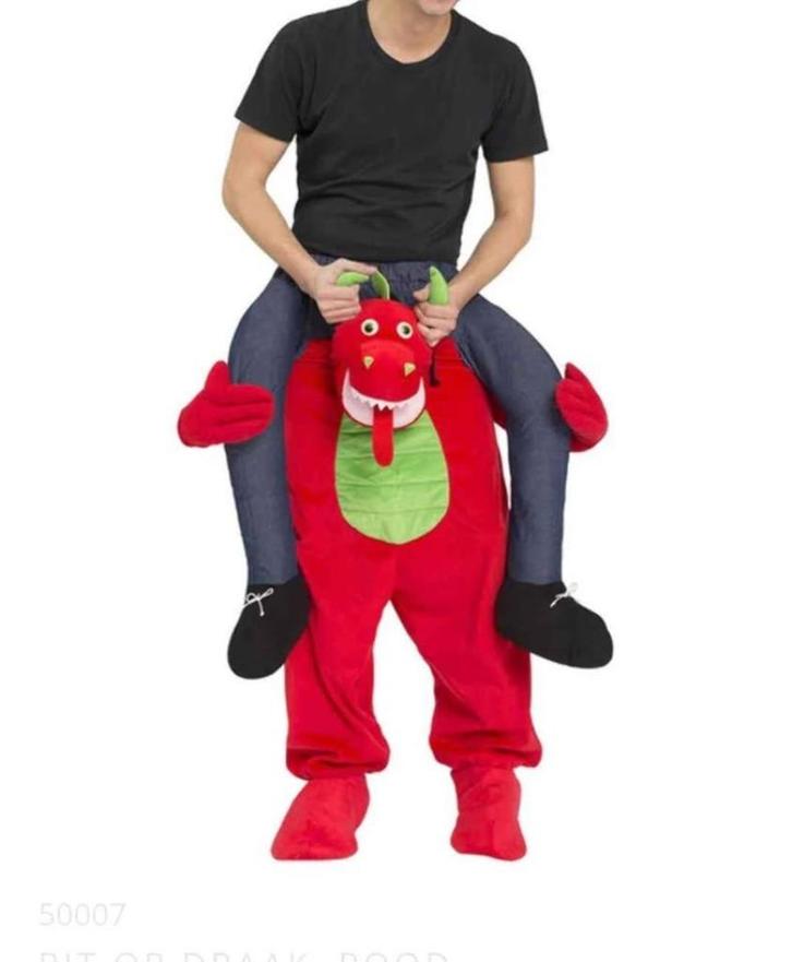 NIEUW Ride On costume Red Dragon, Kleding | Heren, Carnavalskleding en Feestkleding, Nieuw, Kleding, Maat 52/54 (L), Ophalen of Verzenden