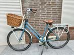 Mooie Gazelle fiets blauw-wit frame 54, met mand, Fietsen en Brommers, Fietsen | Dames | Damesfietsen, Ophalen, 53 tot 56 cm, Versnellingen