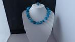AGAAT (18 mm) ketting/oorhanger/ring-set, Nieuw, Met edelsteen, Zilver, Verzenden