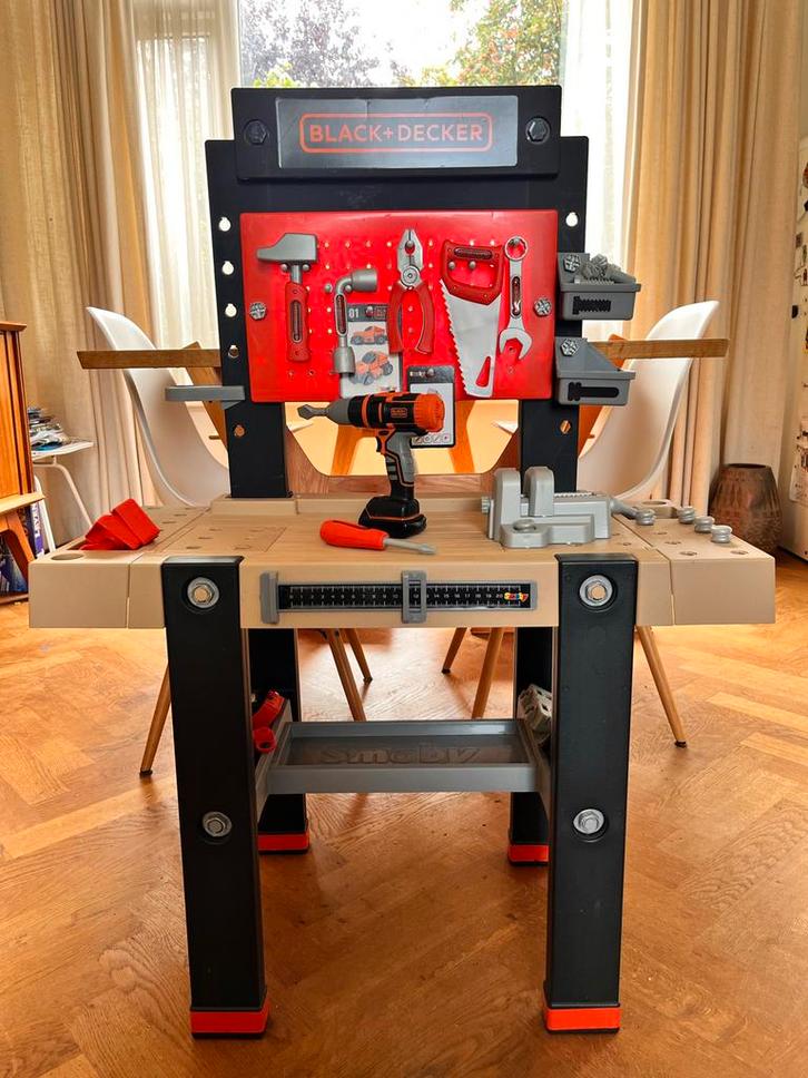 Black+Decker Speelgoed Werkbank - zonder boormachine, Kinderen en Baby's, Speelgoed | Speeltafels, Zo goed als nieuw, Ophalen