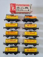 10 Fleischmann H0 Shell ketelwagons, Gebruikt, Gelijkstroom, Fleischmann, Wagon