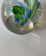 Glazen Presse Papier ei / glassculptuur met spiraal, Antiek en Kunst, Ophalen of Verzenden