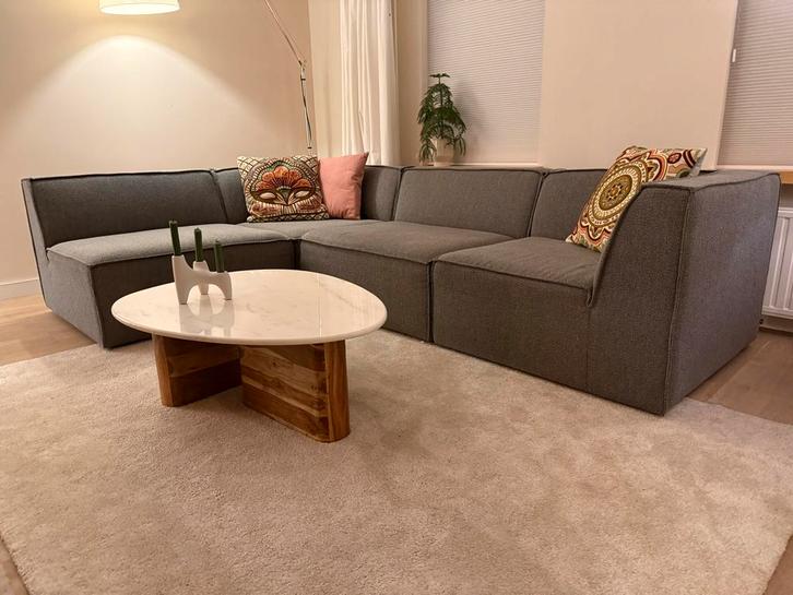 SofaCompany Dane Modulaire Bank - Grijs - Vier elementen, Huis en Inrichting, Banken | Complete zithoeken, Gebruikt, Stof, Ophalen