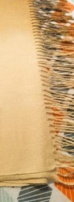 Kasjmier  sjaal beige kaki, Ophalen of Verzenden, Nieuw, Maat 46/48 (XL) of groter, Sjaal