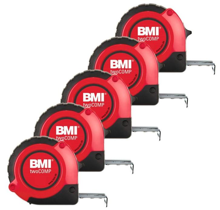 BMI TwoComp 472 (472541021/5) 5 x Rolbandmaat ABS met zachte, Doe-het-zelf en Verbouw, Gereedschap | Handgereedschap