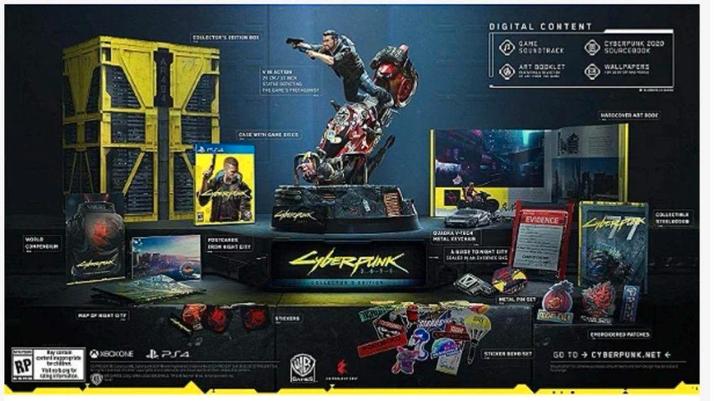 Cyberpunk 2077 Collectors Edition voor de Playstation 4, Spelcomputers en Games, Games | Sony PlayStation 4, Zo goed als nieuw