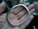 mooie ovalen echt zilveren afgeplatte slavenarmband 11,1 gr, Sieraden, Tassen en Uiterlijk, Ophalen of Verzenden, Gebruikt, Zilver