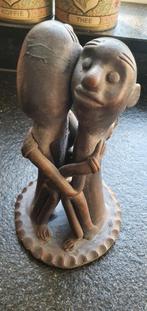 Afrikaans beeld gemerkt echtpaar, Verzamelen, Beelden en Beeldjes, Ophalen of Verzenden, Gebruikt, Mens