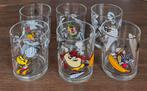 6 Vintage Penotti Looney Tunes glazen, Ophalen of Verzenden, Zo goed als nieuw, Frisdrankglas