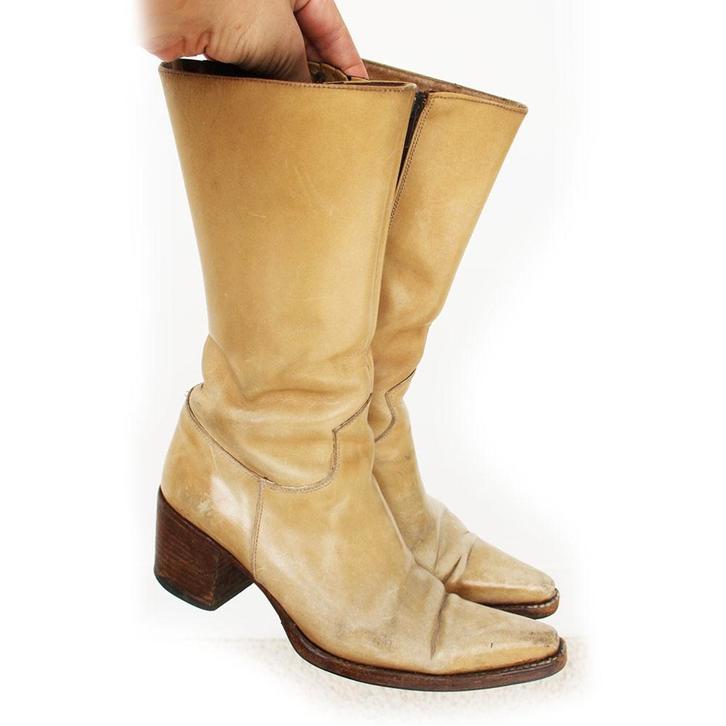 Prachtige Leren Sendra Laarzen s24 (Maat 35) € 145,-, Kleding | Dames, Schoenen, Zo goed als nieuw, Hoge laarzen, Bruin, Ophalen of Verzenden