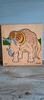 Rolf Puzzel Dino - Houten Speelgoed, 2 tot 4 jaar, 10 tot 50 stukjes, Ophalen of Verzenden, Zo goed als nieuw