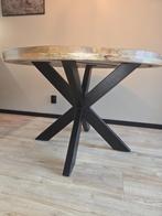 Mango houten eettafel rond, Huis en Inrichting, Tafels | Eettafels, Ophalen, Overige materialen, Rond, Zo goed als nieuw