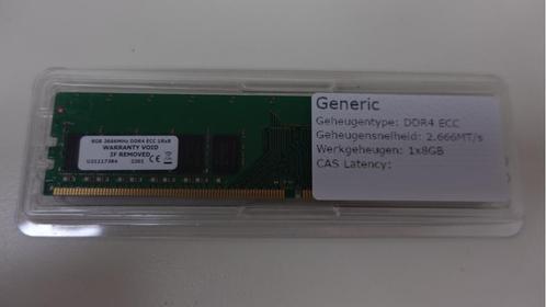 Generic DDR4 ECC 2666MHz 8GB DIMM (1x8gb), Computers en Software, RAM geheugen