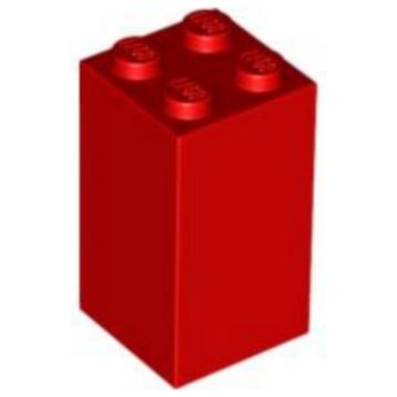Lego Bouwstenen 2x2x3 rood 4 stuks  beschikbaar voor biedingen