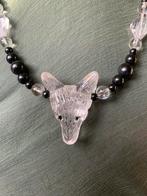 Shungiet shungite wolf totem beschermt aura straling moed, Ophalen of Verzenden, Nieuw, Steen of Mineraal, Verstelbaar