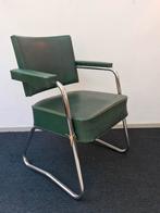 Vintage fauteuil groen / chroom 70s, Huis en Inrichting, Fauteuils, Ophalen, Kunststof, Gebruikt, .