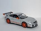 Porsche 911 GT3 RS (997) grijs 1/18, Hobby en Vrije tijd, Modelauto's | 1:18, Ophalen of Verzenden, Zo goed als nieuw, Auto, Welly