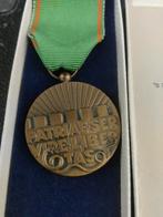 Vrijwilligers medaille openbare orde en veiligheid. In doos., Postzegels en Munten, Penningen en Medailles, Ophalen of Verzenden