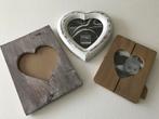 3 houten hartjes fotolijsten, Ophalen of Verzenden, Zo goed als nieuw