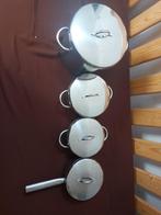 Pannenset - 4 Delig, Ophalen, Gebruikt, Rvs, Pannenset