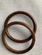 Houten ring x 2 - 8 cm groot - bruin, Hobby en Vrije tijd, Knutselen, Ophalen of Verzenden, Zo goed als nieuw, Materiaal