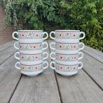 Vintage Mosa Soepkommen met Bloemenmotief (8 stuks), Huis en Inrichting, Keuken | Servies, Ophalen of Verzenden, Zo goed als nieuw