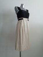 Caroline Biss jurk, maat 36, off white en zwart, Overige kleuren, Verzenden, Zo goed als nieuw, Knielengte