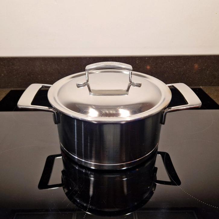 Demeyere Silver kookpan 20 cm, Huis en Inrichting, Keuken | Potten en Pannen, Gebruikt, Kookpan of Snelkookpan, Rvs, Inductieplaat