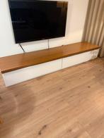Tv meubel met houten plank, Ophalen, Zo goed als nieuw, 25 tot 50 cm, Minder dan 100 cm