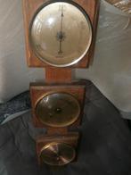 3 delige Barometer op houten console, Ophalen of Verzenden, Gebruikt