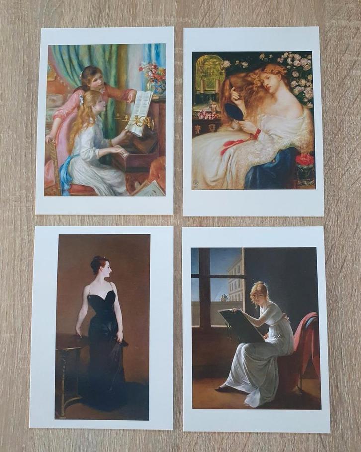 16 Kunst Kaarten o.a. Vermeer - Van Gogh - Klimt -, Verzamelen, Ansichtkaarten | Themakaarten, Ongelopen, 1980 tot heden, Cultuur en Media