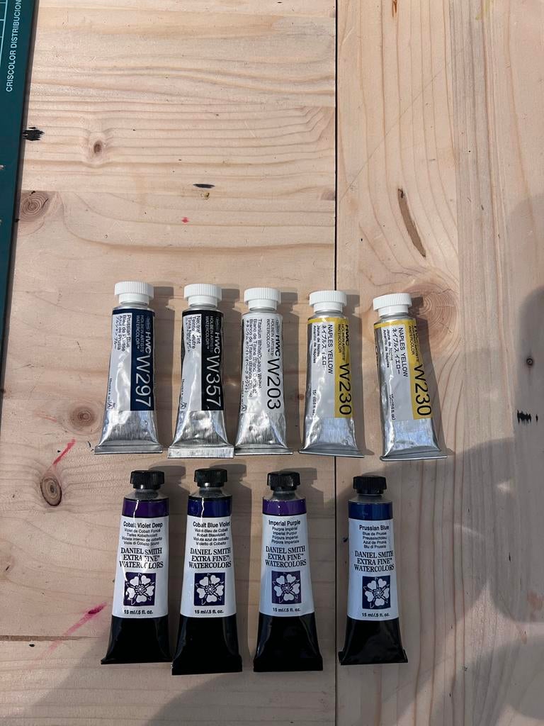Holbein en Daniel Smith aquarelverf 9 x 15ml tubes nieuw, Ophalen of Verzenden, Nieuw, Waterverf