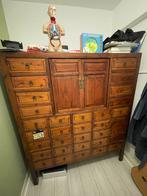 Antieke apothekerskast met laden en deurtjes, Antiek en Kunst, Verzenden