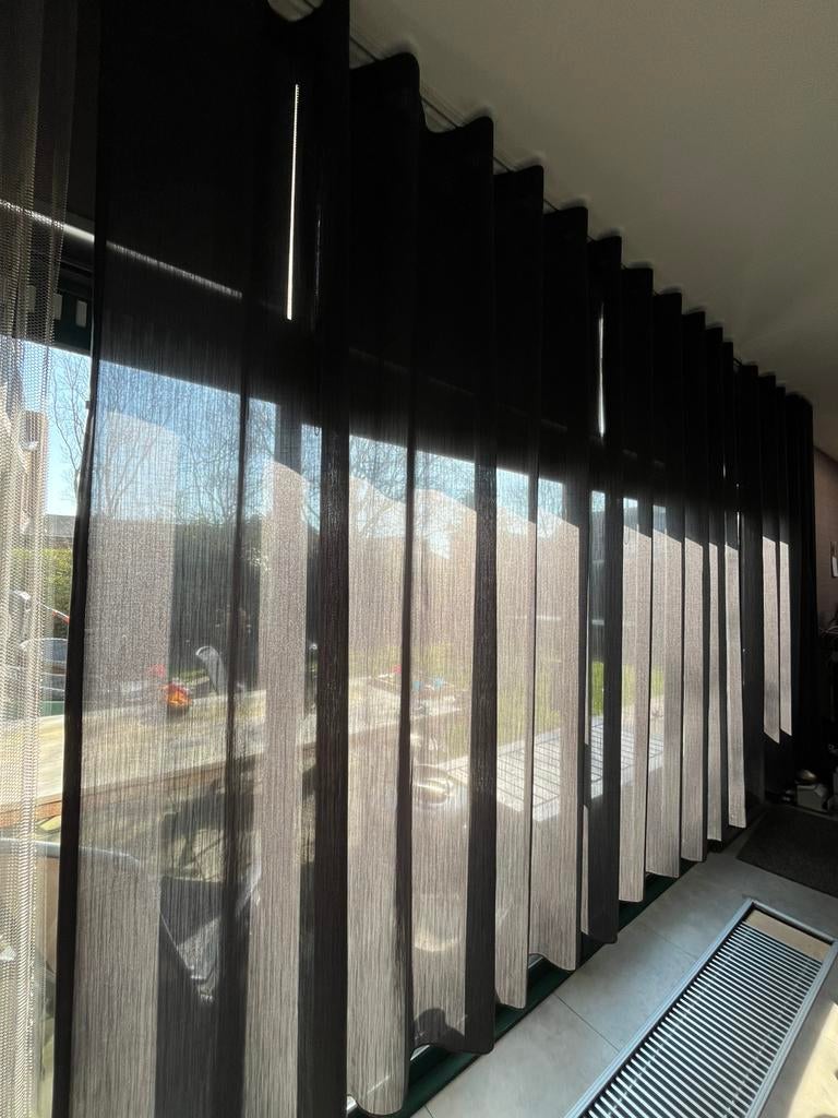 Cachet in-between gordijn sets (nieuw) 2 set en 1 los stuk, 200 cm of meer, Zwart, Nieuw, Ophalen of Verzenden