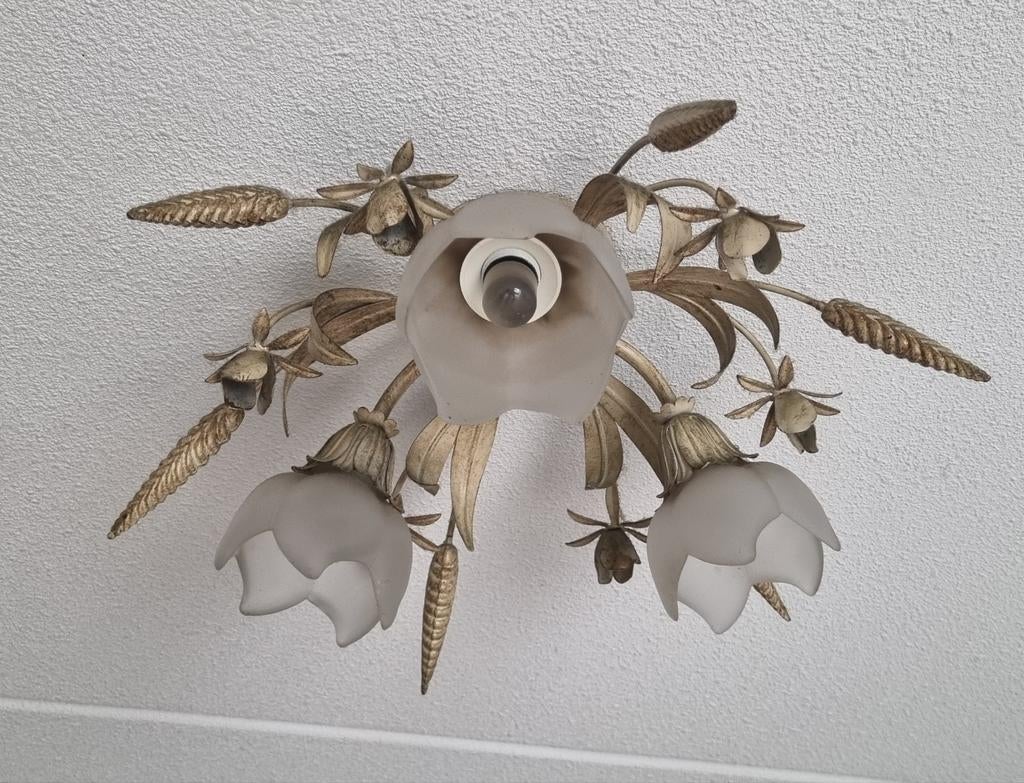 Charmante Romantische Hans Kögl Plafonniere, Ophalen of Verzenden, Gebruikt, Glas, Klassiek