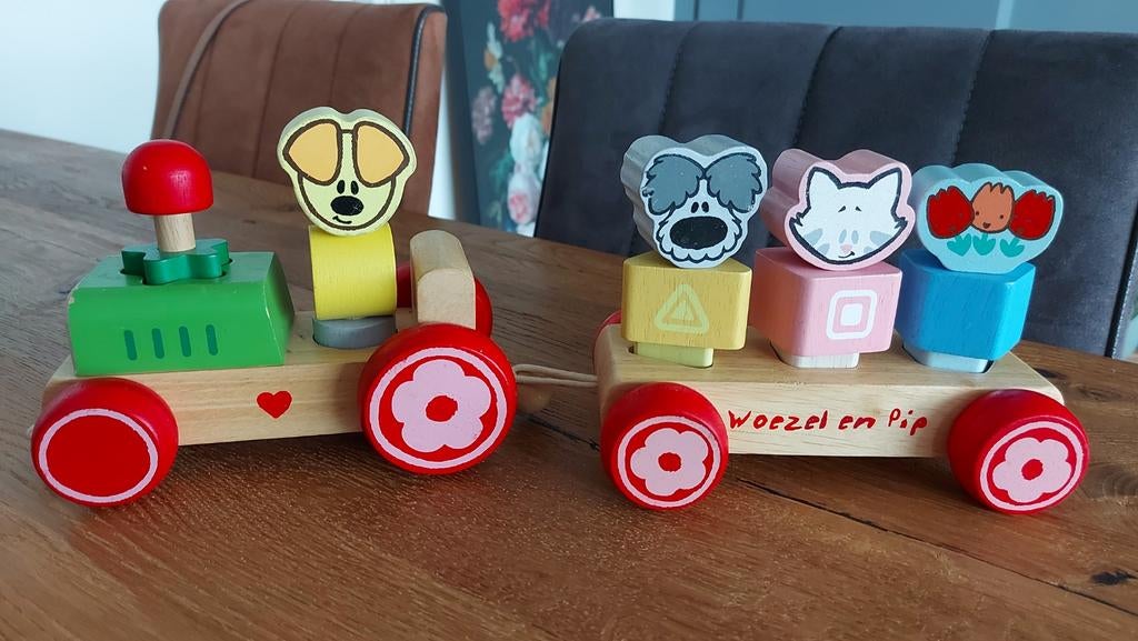Houten Woezel en Pip trekfiguur, Ophalen of Verzenden, Overige typen