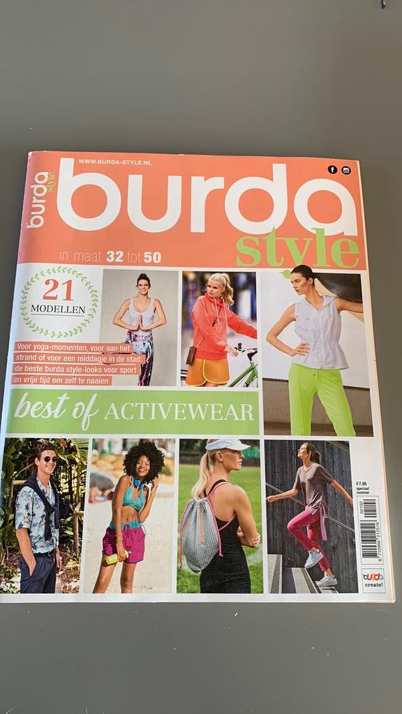 Burda style best of activewear, Hobby en Vrije tijd, Kledingpatronen, Ophalen of Verzenden, Zo goed als nieuw, Vrouw, Burda