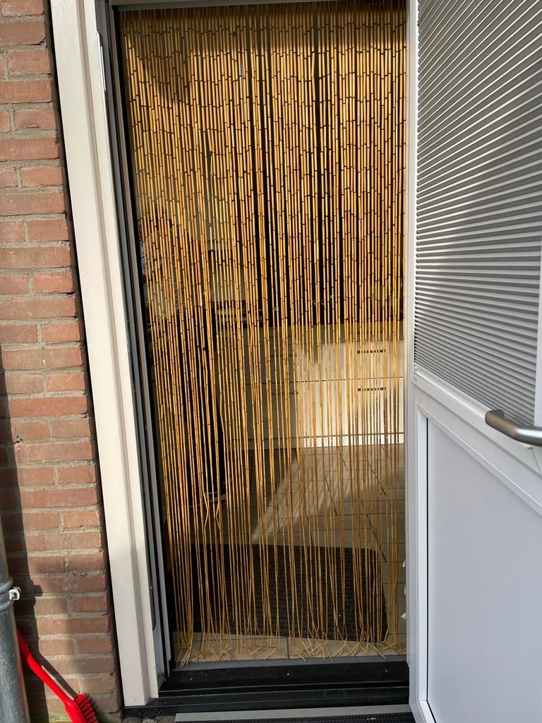 Bamboe vliegengordijn, Gebruikt, 80 tot 100 cm, Hordeur, Ophalen of Verzenden