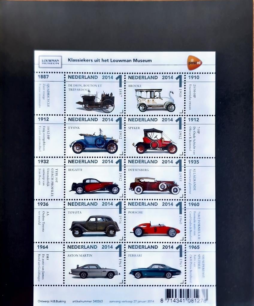 2014 Vel V3155-3164 Klassiekers uit Louwman museum. Postfris, Ophalen of Verzenden, Na 1940, Postfris