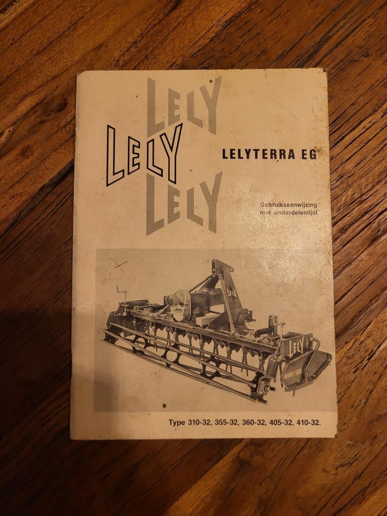 Lely LELYTERRA EG gebruiksaanwijzing met onderdelenlijst, Ophalen of Verzenden