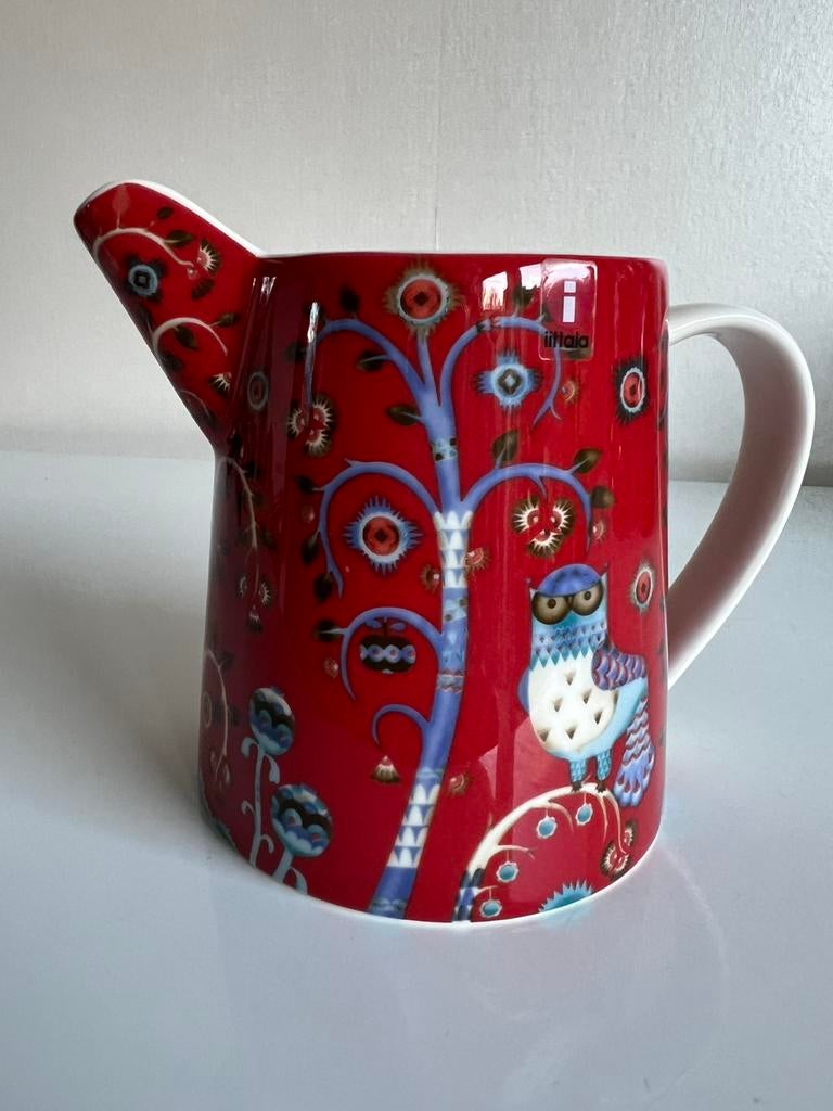 Iittala Taika Rood Pitcher Melkkan Limited Edition 0,5 L, Overige typen, Ophalen of Verzenden, Zo goed als nieuw, Overige stijlen