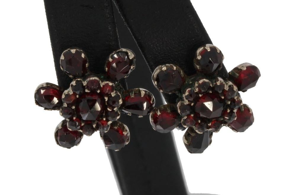 Sale Antiek 14k granaat gouden set oorbellen dames vintage, Sieraden, Tassen en Uiterlijk, Antieke sieraden, Verzenden, Goud, Oorbellen